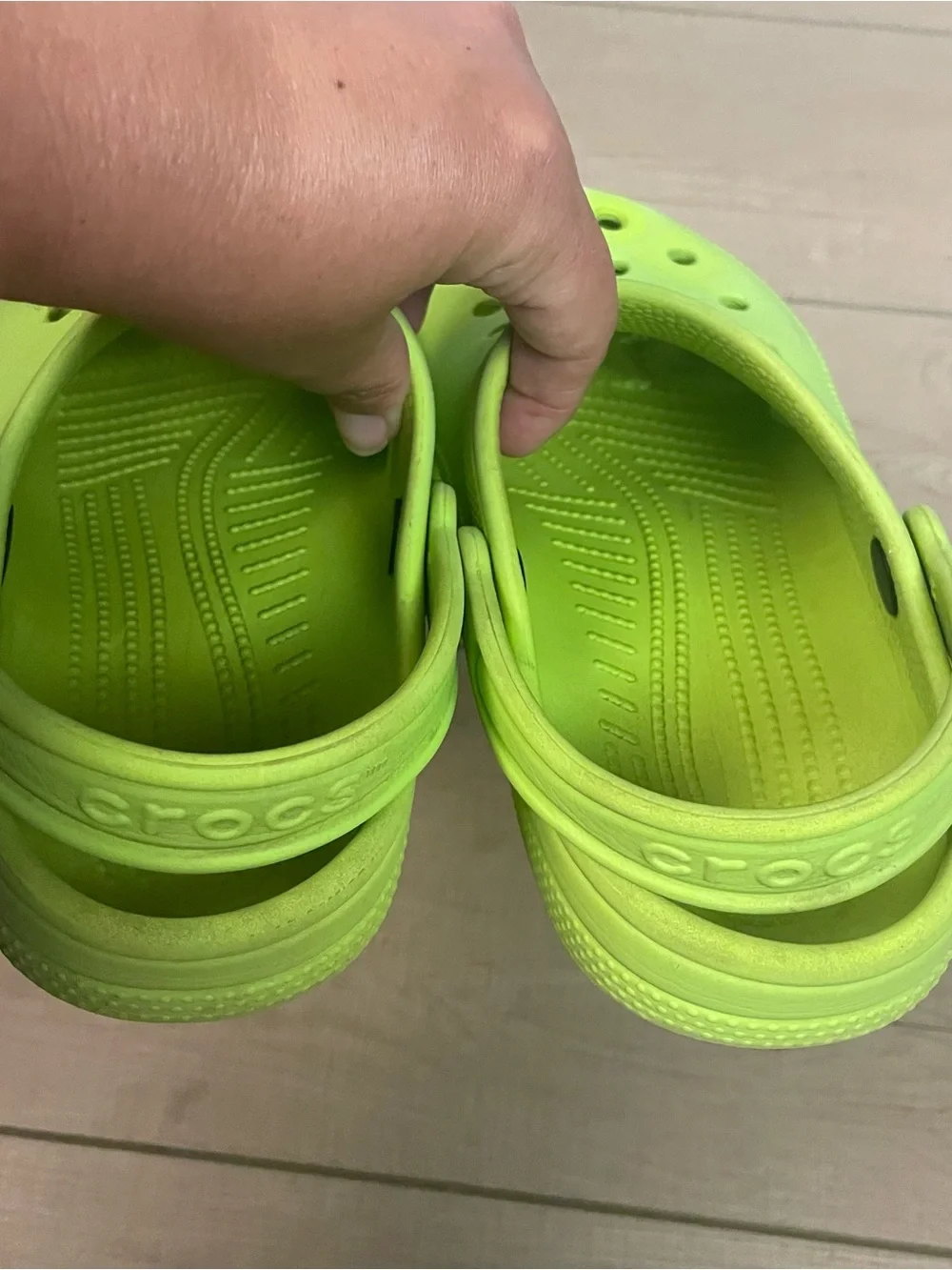 Crocs Junior Slip-On Lime Green Clog Shoes Size 3